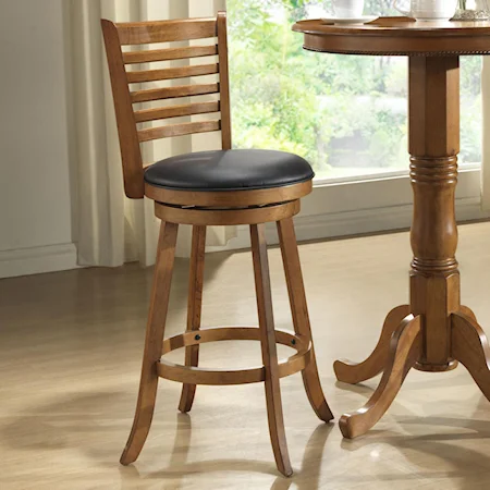 Rustic Dining Ladder Back Swivel Stool